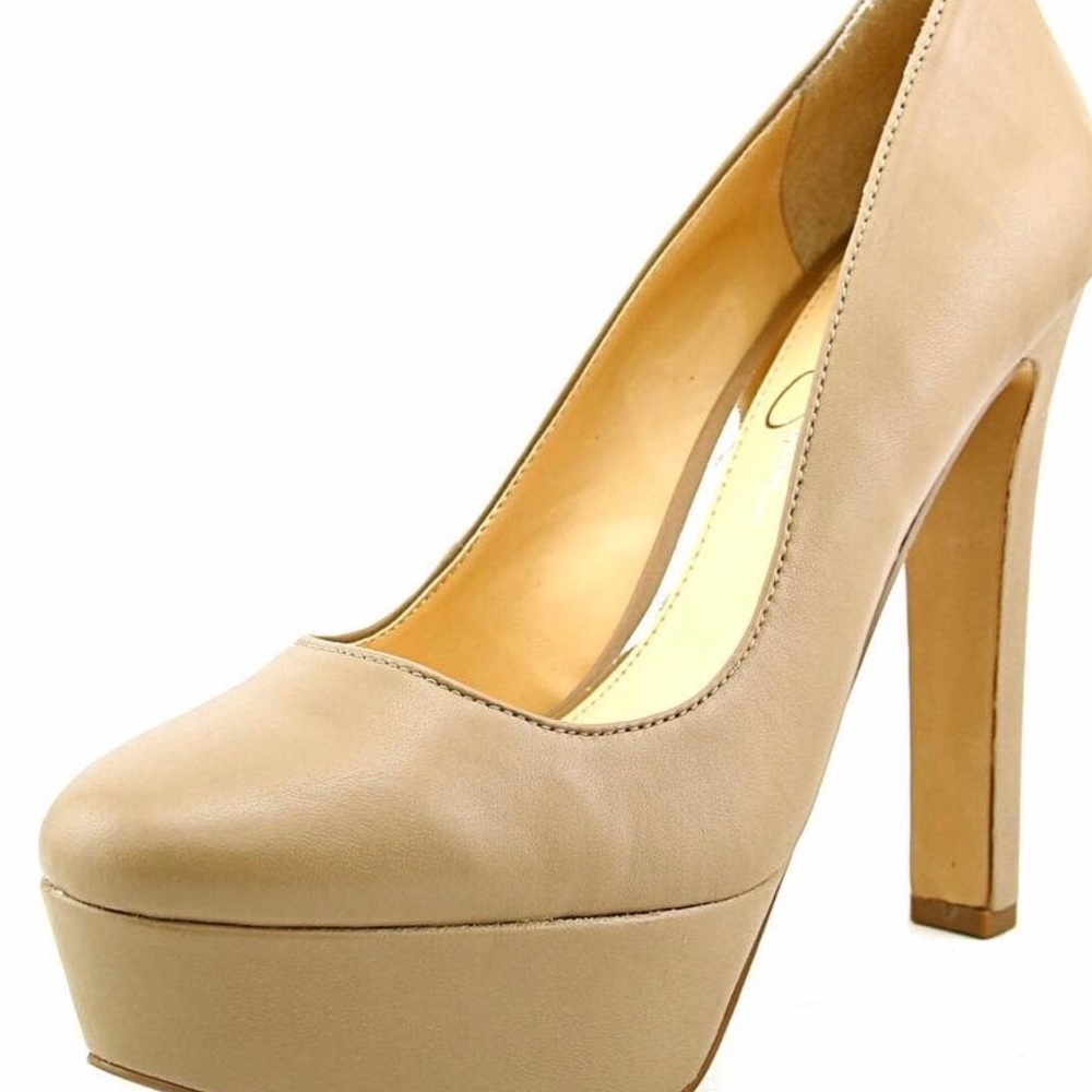 Jessica Simpson “Ansley” Cashmere Platform Heels